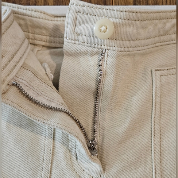 NWOT ARITZIA Wilfred Free Cream Straight Leg Utility Jeans  00 - Picture 10 of 12